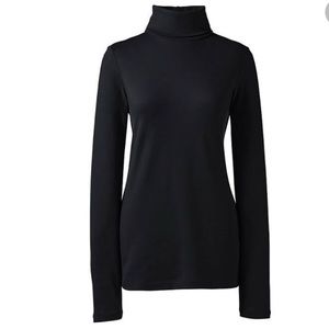 Lands End Women’s Long Sleeve Turtleneck|Black|S